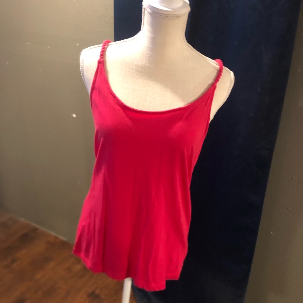 Pink braided tank. Juniors M